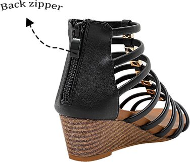 Сандалі жіночі STMAHER Gladiator-Sandalen сріблясті на танкетці, літні пляжні босоніжки 36 EU