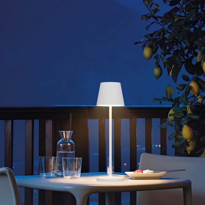 LED акумуляторна настільна лампа Klighten 2 шт., диммування, для дому та вулиці, USB-зарядка, 3000K, IP54, алюміній