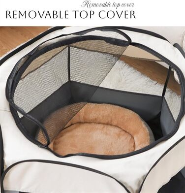 Переносний загін для собак, складаний вольєр для тварин, клітка для котів, вольєр для вагітних котів, зона для собак, розмножувальна клітка для собак, переносна клітка з сумкою (L, сірий)