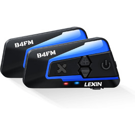 Bluetooth-гарнітура для мотоциклістів LEXIN G2, водонепроникна, інтерком для 2-6 осіб, дальність 1000 м, FM-радіо, комплект із 2 штук