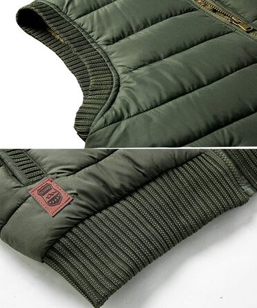 Чоловічий outdoor жилет Vcansion з флісовим коміром, утеплений повсякденний жилет армійного зеленого кольору (S)