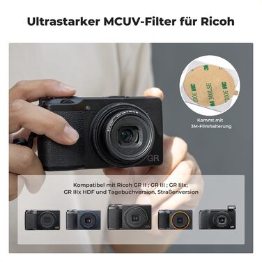 Фільтр UV K&F Concept для Ricoh GR II/III/IV/IIIx/IIIx HDF - захист об'єктива