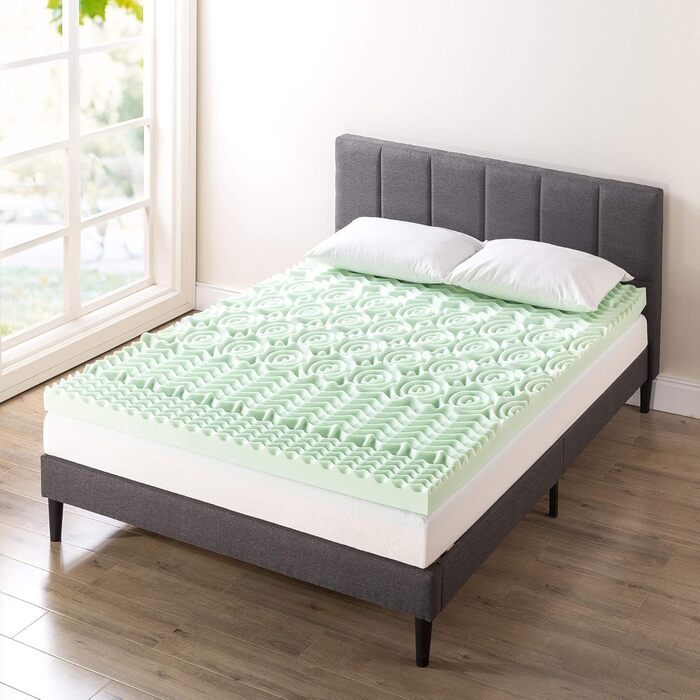 Best Price Mattress Topper made with Memory Foam and Soothing Green Tea Infusion, CertiPUR-US Certified, 10.2 inches