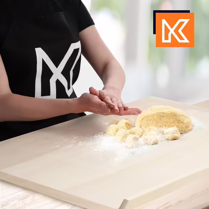 Дерев'яна дошка для тіста KADAX з тополі, 60x80 см, двостороння, з бортиками, традиційна для приготування локшини, випічки та вареників
