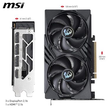 Відеокарта MSI GeForce RTX 5050 GAMING OC 8GB GDDR6, PCIe 5.0, 2602 MHz