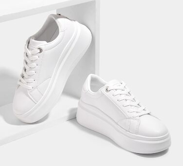 Жіночі кросівки на платформі LUCKY STEP, білі, з екошкіри, зручні повсякденні, розмір 38 EU