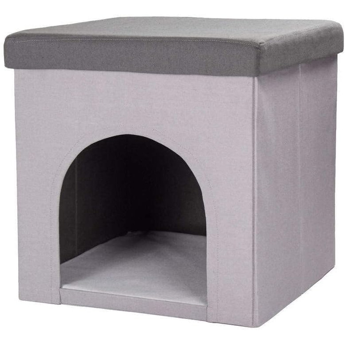Кігтечка-будиночок для собак та котів 50x50x50 см, сірий