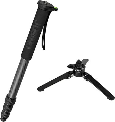 Монопод JUSINO Karbon з регульованою висотою до 170 см та стійким столиком, вантажопідйомність 12 кг (VM-324C)