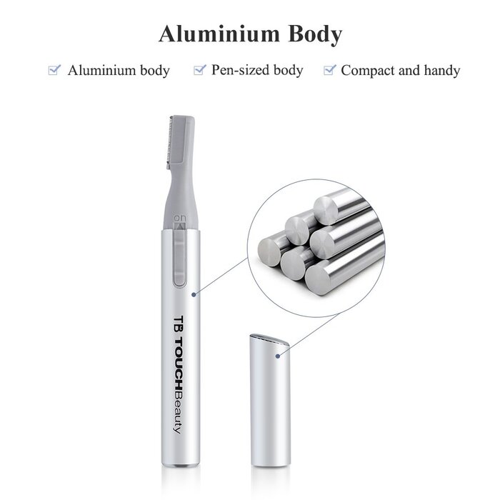 Електричний тример для брів TOUCHBeauty AG-815B (срібний) - прецизійний коректор з гребенем