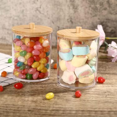 Контейнер для ватних паличок та дисків Miiepls, прозорий акриловий органайзер для косметики, 3 шт.