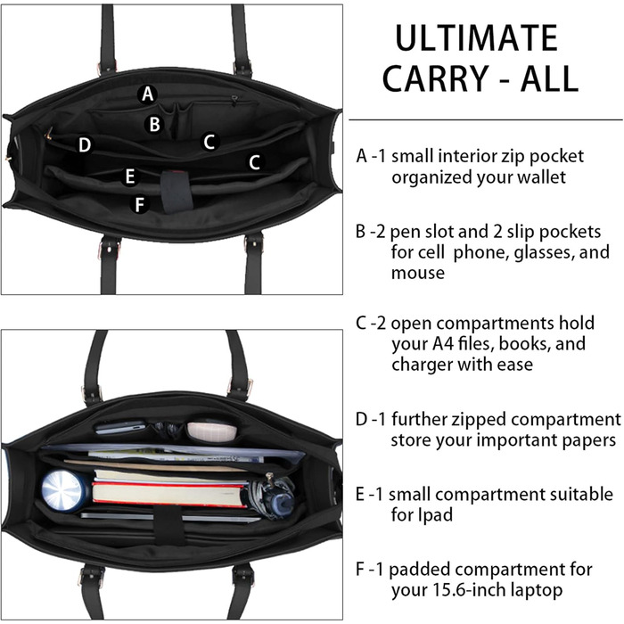 Сумка жіноча NUBILY Shopper велика чорна шкіряна для ноутбука 15.6