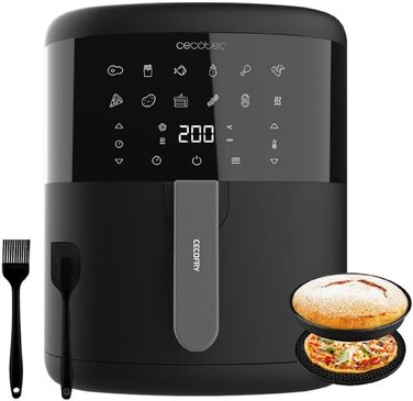 Фритюрниця без олії Cecotec Cecofry Bombastik 6000 Full, 6 л, 1700 Вт, PerfectCook, 12 режимів, чорний