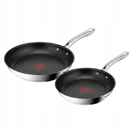 Набір сталевих сковорідок TEFAL Infinite 28/30 см, для індукційних та газових плит, з антипригарним покриттям