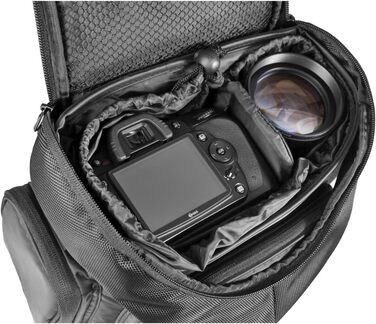 Сумка Mantona Premium для DSLR та DSLM камер (Kameratasche), чорна/металік