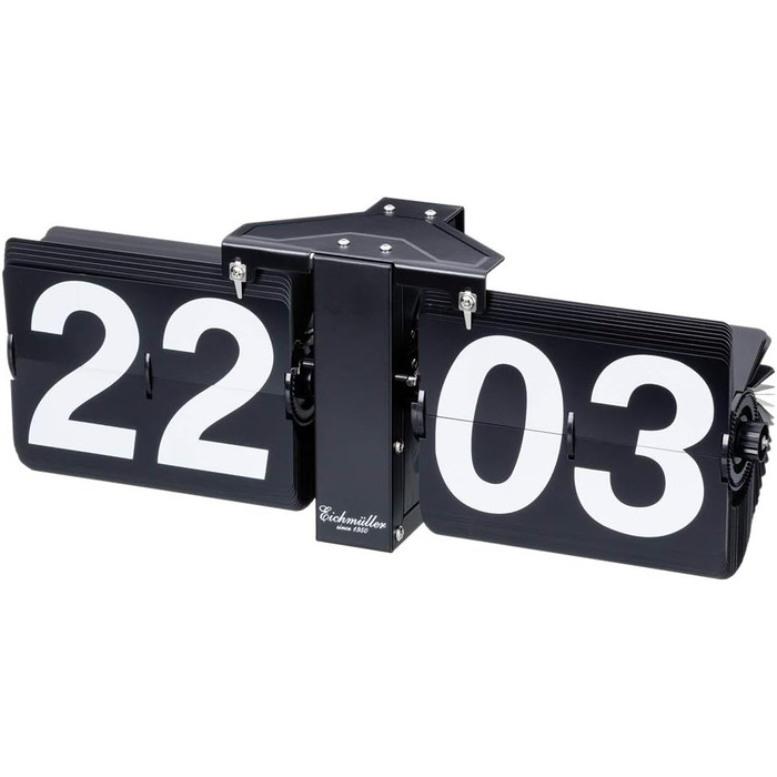 Eichmüller Deko Flip Clock - Table Clock - Black Black