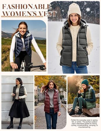 Чоловіча степкова жилетка Vancavoo з капюшоном, чорна, розмір S | З капюшоном, тепла, для відпочинку