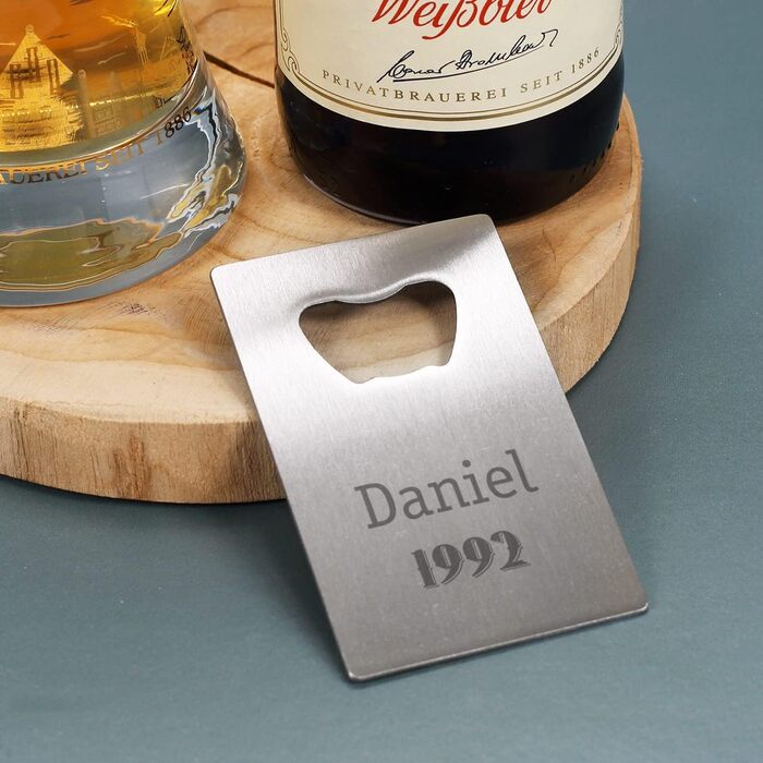 Herz & Heim® Wheat Beer Birthday Gift Set with Glass, Bottle Opener, and Gift Box, Personalized