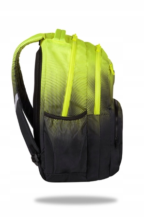 Багатовідсіковий шкільний рюкзак CoolPack, чорний з жовтими та золотистими акцентами, 21 л