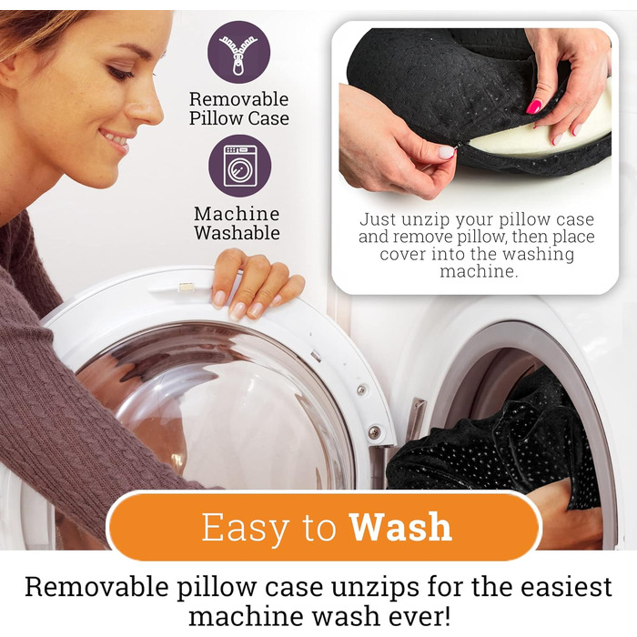 Подушка для шиї AERIS Reisen - подушка для сну з memory foam та чохлом з велюру - для подорожей (літак, авто, поїзд) та дому