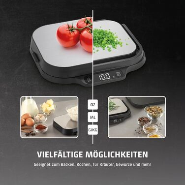 Кухонні ваги CASO Design KitchenDuo: без батарейок, до 5 кг з кроком 1 г, Testsieger Haus & Garten Test