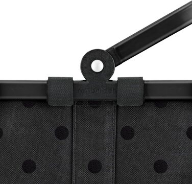 Сумка-шопер Reisenthel CarryBag XS – Стабільний шопер XS формату з практичною внутрішньою кишенею – Елегантний та водонепроникний дизайн (Glossy Dots Black)