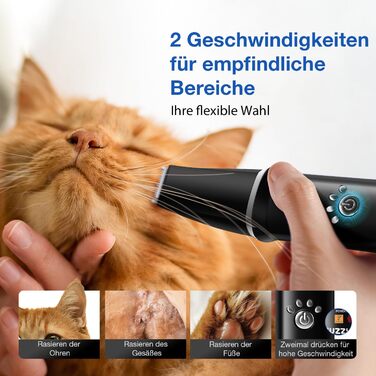 Набір для стрижки собак 3-в-1: машинка, триммер для лап, тиха робота, для густого хутра, чорний колір