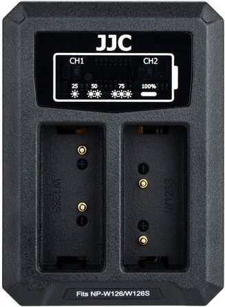 Зарядний пристрій JJC USB для акумуляторів Fujifilm X-T30, X-E5, X100VI, X100V та інших моделей (NP-W126/NP-W126s)