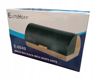 Функціональний бамбуковий контейнер для хліба EliteHoff 6049, чорний