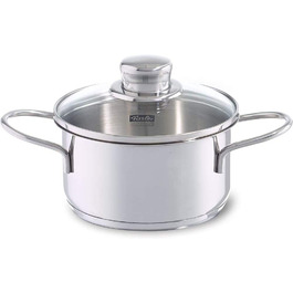 Міні-кастрюля Fissler Häppchen 0,5 л, 12 см, з нержавіючої сталі, з кришкою зі скла, для індукції