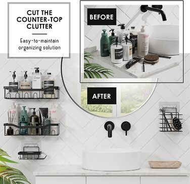 Набір аксесуарів для ванної кімнати Clara Clark – 25 предметів, салатовий колір. Включає: полицю для душу, шторку для душу, щітку для унітазу, смітник.