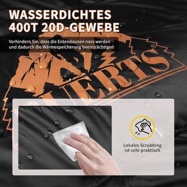 Спальний мішок зимовий, -24°C, чорний. Ultraleichter Mumien-Schlafsack для дорослих та підлітків, кемпінг, походи, трекінг