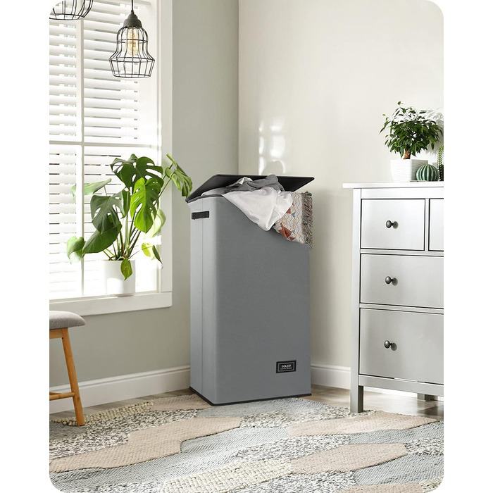 SOLEDI 100L Laundry Basket, Laundry Hamper with Lid and Laundry Bag - Large Laundry Sorter for Bathroom, Bedroom, Laundry Room, Kids' Room
