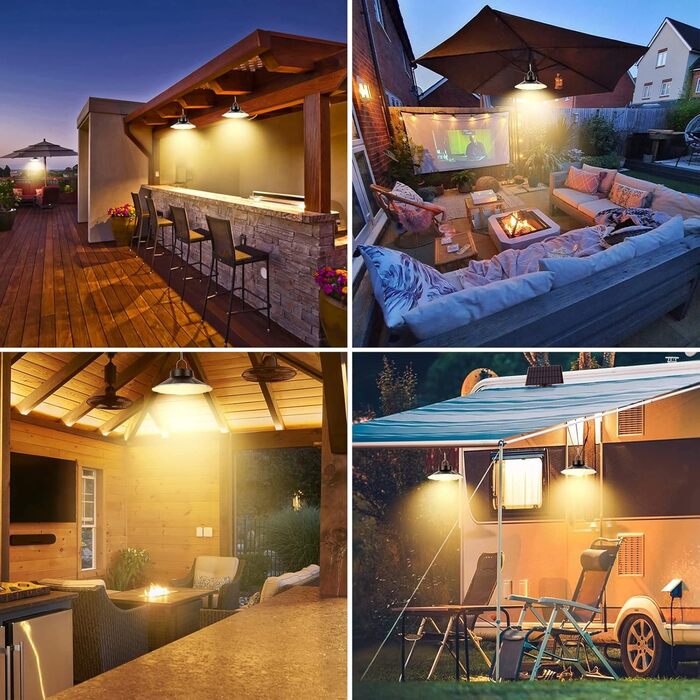 Solar Hanging Lamp, Hanging Solar Lights for Outdoor with Remote Control, 920LM 3 Color Temperature Solar Lamp Outdoor IP65 Waterproof Solar Hanging Lights for Garden, Patio, Balcony, Gazebo