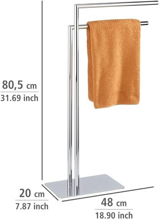 Підставка для рушників WENKO Recco, хром, з нержавіючої сталі, 48 x 80.5 x 20 см
