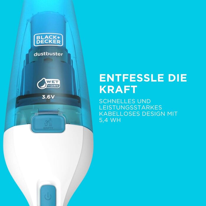 Акумуляторний ручний пилосос Black+Decker Dustbuster WDC115WA-QW 3.6V для сухого та вологого прибирання