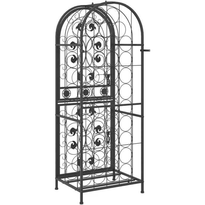 vidaXL Wine Rack 35 Bottles Metal Bottle Shelf Bottle Stand Wine Cabinet (45 x 36 x 120 cm)