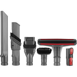 Набір аксесуарів для пилососа Dyson V8 V7 V6 DC19 DC29 DC34 DC33 DC35 DC62 – 6-в-1 комплект запасних частин: щітка, насадка для підлоги, аксесуари для ручного пилососа