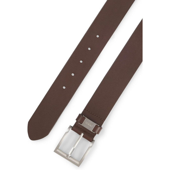 Чоловічий шкіряний ремінь BOSS Connio з логотипом та металевими деталями (105, Коричневий)