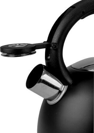 Чайник електричний KARL HAUSMANN Induktion 1.8L чорний з авто-свистком - нержавіюча сталь для всіх плит