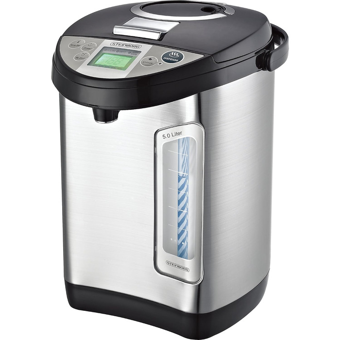 5 Liter Thermopot | Water Dispenser | LC Display | Perfect for Mulled Wine | Stainless Steel Hot Water Dispenser | Water Boiler/Mulled Wine Boiler | Dispenser | Tea Boiler | Thermos | Mulled Wine Dispenser