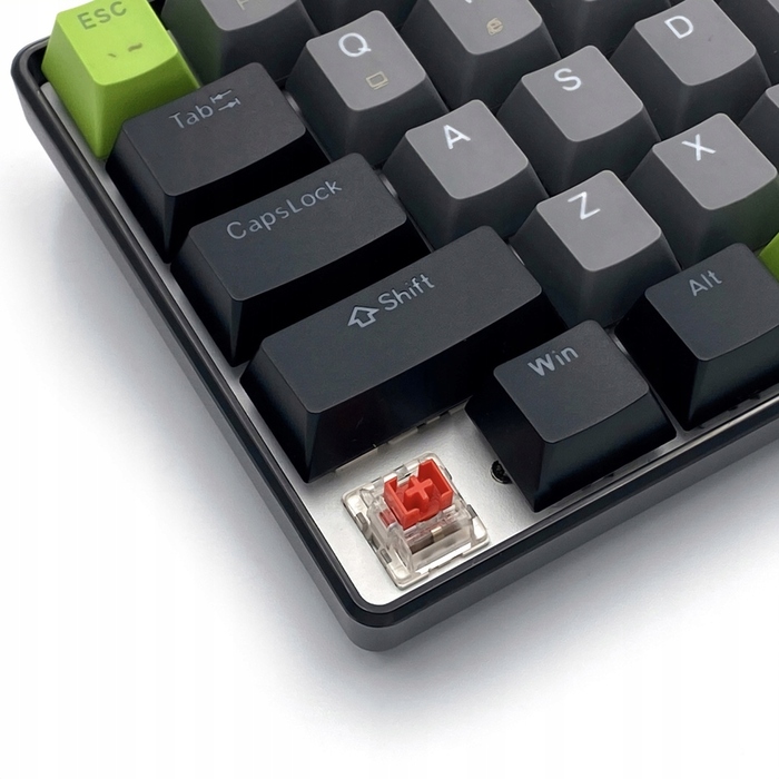 Ігрова механічна RGB-клавіатура 60% з тихими червоними перемикачами (Silent Red), USB-C