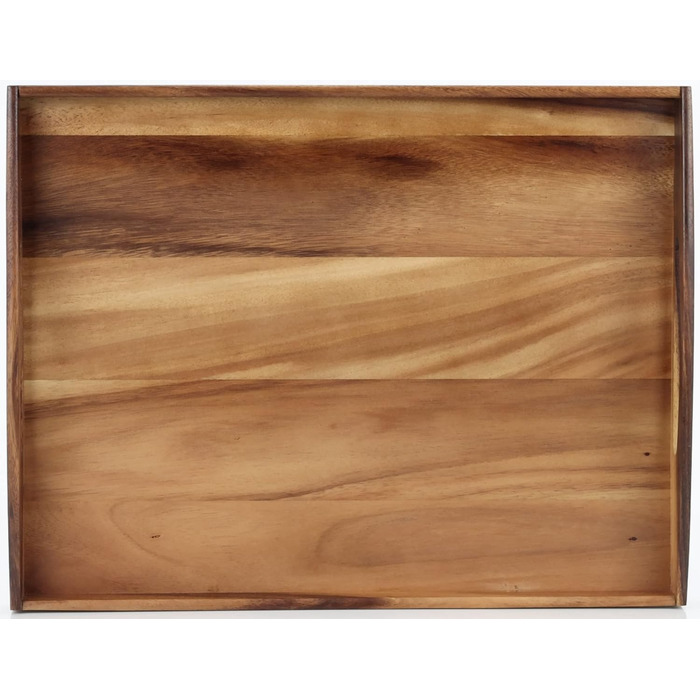 Zassenhaus Serving Tray Wood | rectangular | with carrying handles | 53×41×7cm | Tea Tray | made of sustainably grown acacia wood (pack of 2)