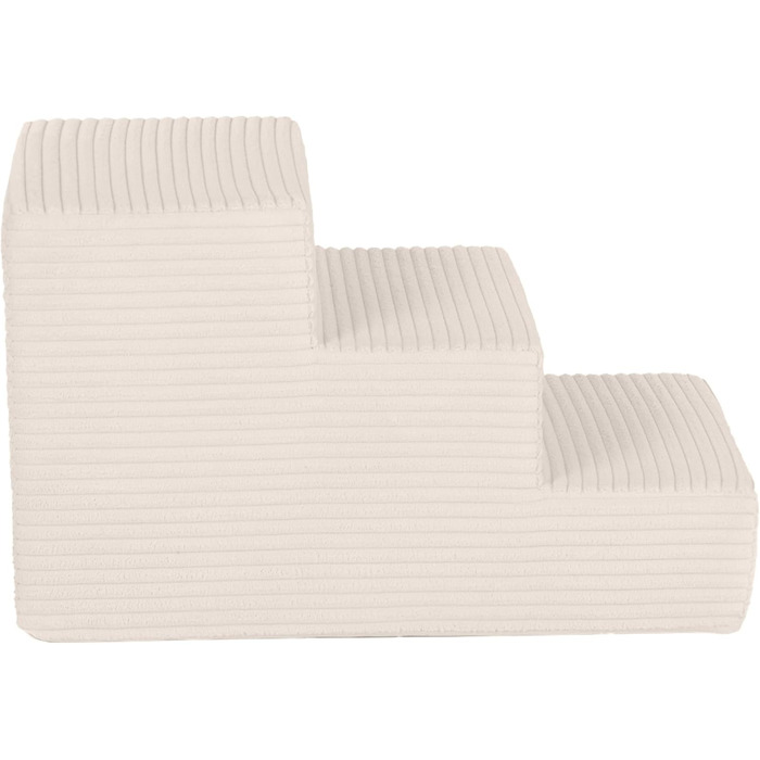 Сходинка для собак Velinda з 3 ступенями, також підходить для котів. Допомагає тваринам легко підніматися. Матеріал: піна, колір: кремовий (Cord)