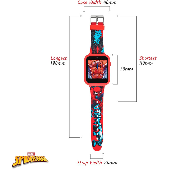 Дитячий годинник Spiderman SPD4588: цифровий дисплей, силіконовий ремінець
