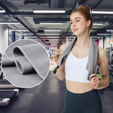 Рушники з мікрофібри для пляжу, сауни, фітнесу та йоги (2 шт. 180x80см + 80x40см)