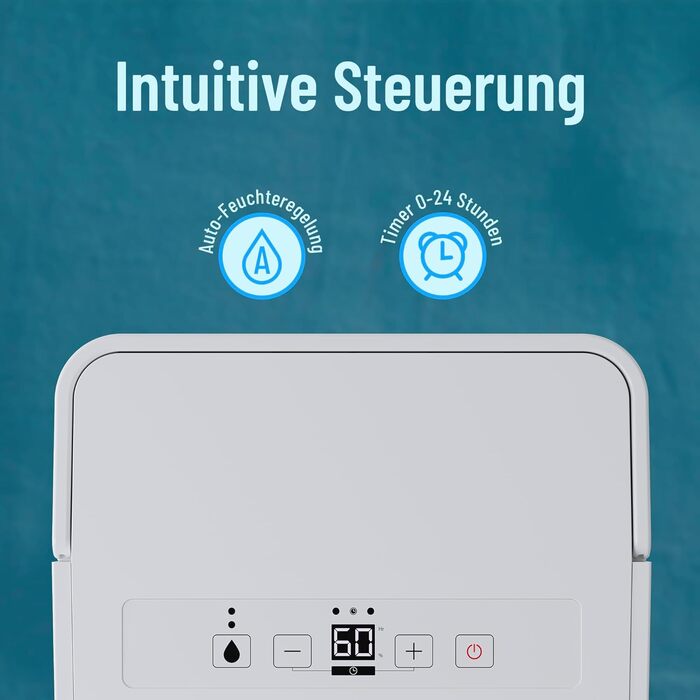 Noaton® DF 4212 - Електричний осушувач повітря 13,2 л/добу, для квартири та підвалу, з таймером та захистом від переливу