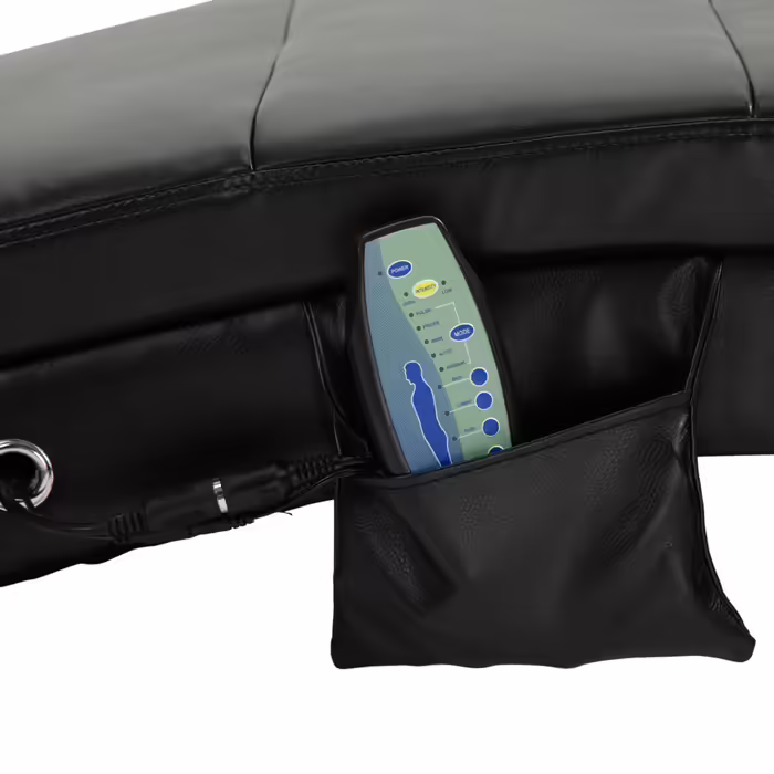 HOMCOM Recliner Chair with Leather and Massage Function, 58 x 163 x 87 cm, up to 120 kg, 8 Massage Points, with Remote Control, High Back Rest Cushion, Black | Aosom