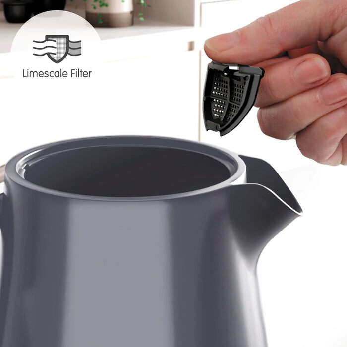 Електричний чайник Morphy Richards Hive, 1.5 л, сірий, з фільтром від накипу