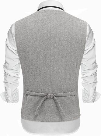 Жилет чоловічий COOFANDY, елегантний, для бізнесу, класичний, сірий, розмір XL