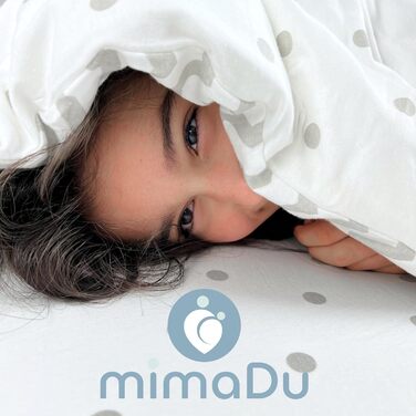 Набір постільної білизни для малюків з органічної бавовни GOTS (Oeko-Tex100) 100 x 135 см - комплект постільної білизни для дитячого ліжечка з наволочкою та ковдрою для хлопчиків та дівчаток (Сірий 1, 100x135 см + 40x60 см)